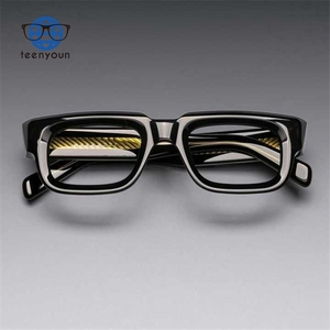 <span class=keywords><strong>Gafas</strong></span> de Diseñador de Moda de Lujo al por Mayor Teenyoun, Monturas Ópticas Cuadradas Vintage, <span class=keywords><strong>Gafas</strong></span> de Acetato, Lentes con Logotipo Personalizado - Product Image 1