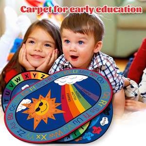 Tapis éducatif pour enfants, journée ensoleillée, apprentissage et jeu de l'alphabet, salle de classe, avec terre de diatomées, écologique et antidérapant pour un usage domestique - Product Image 2