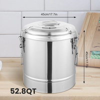 Contenedor isotérmico de grado alimenticio para cocina comercial de restaurante, barril de aislamiento térmico con grifo