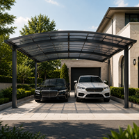 Fabricant de abris de voiture en aluminium, abri de stationnement personnalisé en polycarbonate, garage pour voiture, usage résidentiel et commercial en extérieur, simple