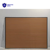 Panneaux préfabriqués de clôture en aluminium de sécurité 6063, bois traité sous pression naturel, latte horizontale/verticale de 8 pieds pour modélisation 3D