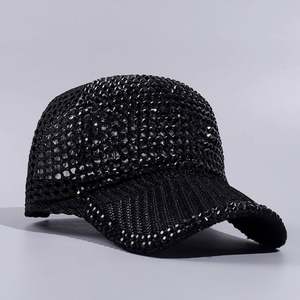 Wholesale Shining Diamond Sports <b>Cap</b> <b>Women</b> Bling Mesh Rhinestone <b>Baseball</b> <b>Caps</b> <b>Women</b> Stylish <b>Caps</b> - Product Image 3
