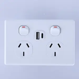 AS 315-USB Australian New Zealand standard SAA 2 amps usb power point socket