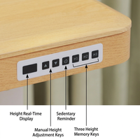 Bureau debout électrique réglable en hauteur avec interface de charge sans fil pour le bureau à domicile