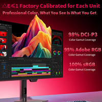 Moniteur de jeu OLED QHD 27 pouces 360 Hz 2K 2560*1440 178 °   Moniteurs de bureau PC avec angle de vue et interface 0,03 ms