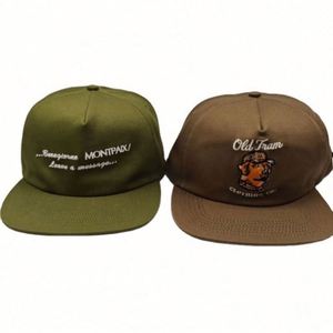 Casquettes 5 panneaux vertes pour adultes, personnalisables avec logo brodé, casquettes non structurées, casquettes de papa, casquettes snapback - Product Image 4