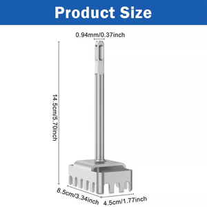 Cortador de Orificios Cuadrados LAANCI <span class=keywords><strong>para</strong></span> Ranurado de Paredes de Cajas Eléctricas, Compatible con Taladros Rotatorios SDS Plus - Product Image 2
