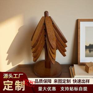 Alfombrilla Aislante de Calor con Forma de Árbol de Bambú, Posavasos Antiescaldante, Alfombrilla Decorativa para Mesa, Uso Doméstico - Product Image 5