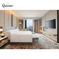 Ensemble de chambre à coucher de meubles pour l’hôtel 3-5 étoiles, cadre de lit de style moderne et simple, grand lit double en