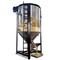 Mélangeur à vis automatique en acier inoxydable, conception verticale, capacité 1000 kg, moteur à induction 380 V, haute efficacité énergétique pour le mélange alimentaire