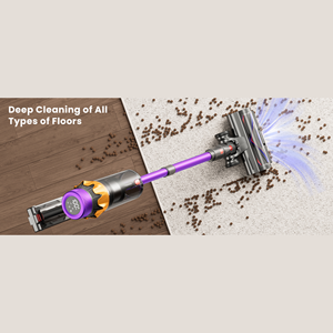 コードレス掃除機,27KPa 260Wスティック真空家庭用,軽量ハンドヘルドバキュームペット用ヘア/カーペット/フロア用 - Product Image 5