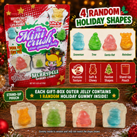 Bonbons gélifiés aux fruits pelés assortis, en forme de chapeau de Père Noël et de bonhomme de neige, vente en gros, fabricant