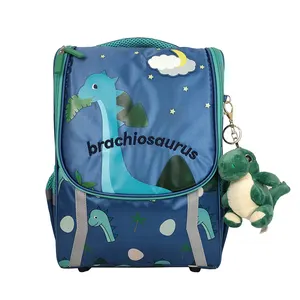 حقيبة ظهر ديناصور أنيقة على ظهره للطلاب حقيبة مدرسية عصرية للأطفال سعة كبيرة طقم حقيبة شول للأولاد والبنات