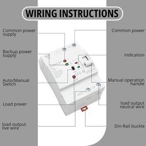 Genset 발전기 부품 용 GCQ4-63 4 P 4 극 63 AC <span class=keywords><strong>220V</strong></span> 이중 전원 ATS 전송 스위치 소형 자동 스위치 63A - Product Image 3
