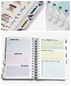 カスタムプリントA5スパイラルハードカバーパーソナライズウィークリー感謝ジャーナルプランナーギフトセットカスタム印刷ノートカスタムロゴ - Product Image 3