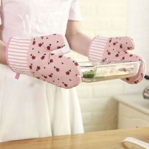 Guantes y Almohadillas Antideslizantes de Algodón y Lino para Cocina, Resistentes al Calor, para Microondas, Repostería y Horno - Product Image 3