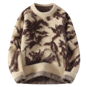 2025 New Fall Winter High End Luxury Men's Knitted <b>Sweater</b> Front Logo Anti-Wrinkle <b>Pullover</b> Soft Warm Christmas Jumper - Product Image 1