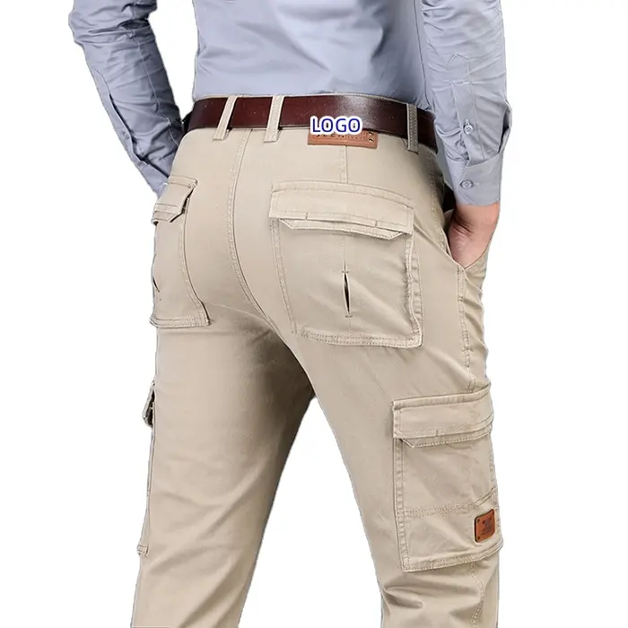 Streetwear Men's trousers Clothing High Quality Custom Oversized Straight Leg Multi Pocket Work Cargo Pants Men J305