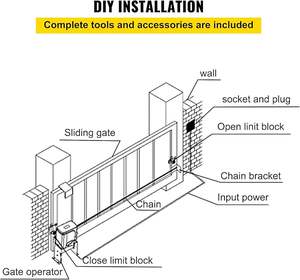 Mécanisme de verrouillage d'accès à distance intelligent motorisé automatique robuste Kit complet Villa propriété privée ouvre-porte <span class=keywords><strong>coulissant</strong></span> - Product Image 6