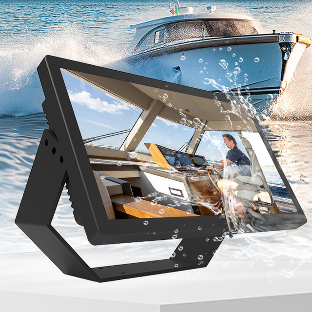 15.6 18.5 21.5 Inch Marine Displays Outdoor High Brightness 1000 Nits 1500 Nits IP67 Waterproof Fishing Boat Industrial Monitor