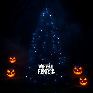 Sapin de Noël artificiel haut de gamme de 2,10 m en PE noir avec éclairage LED, arbre décoratif d'intérieur avec 500 lumières blanc froid - Product Image 2