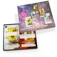 Boîte à base en papier écologique imprimée sur mesure avec couvercle, couleur personnalisée CMJN, impression offset 4 couleurs, durable pour jeu de cartes de tarot Star