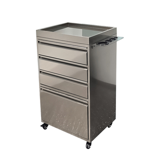 Armoire à outils de salon de coiffure en acier inoxydable, armoire de barbier pour le rangement et l'organisation - Product Image 6