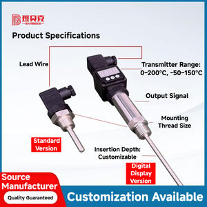 Heraeus เครื่องส่งสัญญาณอุณหภูมิ RTD PT100ความแม่นยำสูงระดับ A พร้อมหัววัดสแตนเลส4-20mA/0-5V/0-10V เอาต์พุต - Product Image 5