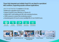 Terminal de Control de Acceso y Asistencia con Panel Táctil Industrial de 15.6 Pulgadas, Montaje en Pared, Cámara Integrada de 100W, Lector RFID