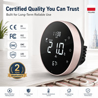 Termostato Digital Tuya Zigbee con Perilla Redonda para Sauna, Termostato WiFi para Calefacción por Suelo Radiante, 16A con Sensor NTC