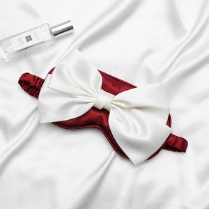 Big Bow <b>Mask</b> Soft Satin Silk Shading Eye Cover Elastic Band Comfort Night Blindfold for Travel Nap <b>Sleep</b> Gift - Product Image 1