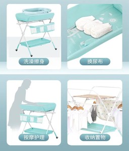 <span class=keywords><strong>Cambiador</strong></span> de Pañales Portátil Plegable de Diseño Compacto, Ajustable en Altura, Impermeable, con Cajón de Almacenamiento Grande - Product Image 4