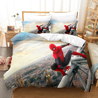 Ensemble de literie Aoyatex Spider-Man imprimé en 3D, ensemble trois pièces pour garçons, ensemble de lit pour enfants en polyester