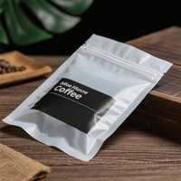 Sacs en Mylar à trois côtés scellés, de petite taille, finition mate, imprimés sur mesure, 10g 20g, pour l'emballage de poudre de café, qualité alimentaire, résistant à l'humidité