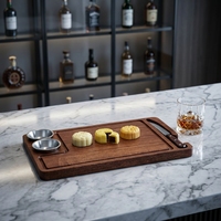 Plateau de service en bois gravé classique, écologique et portable, vente directe d'usine, idéal pour la cuisine et le rangement des aliments