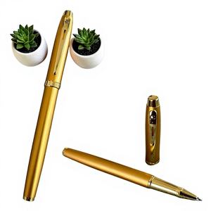 Stylo bille OLIVIA doré métallisé en forme de losange – Vente en gros, luxe, mignon, écologique, avec logo personnalisé – Idéal pour les fournitures scolaires - Product Image 1