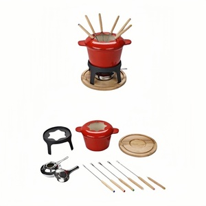 Ensemble de fondue <span class=keywords><strong>en</strong></span> <span class=keywords><strong>fonte</strong></span> Fours hollandais pour un trempage au fromage et au chocolat parfaitement crémeux - Product Image 3