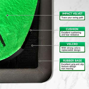 Tapete de Práctica de Golf para Interiores/Exteriores con Base de Terciopelo y Goma Reemplazables - 30x48cm, Diseño con Asa Oculta para Fácil Transporte - Product Image 5