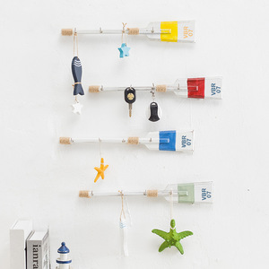 Mediterranean Style Oar <b>Wall</b> <b>Hooks</b> 40Cm Pine Wood Coat Rack For Door Or <b>Wall</b> Mounting - Product Image 1