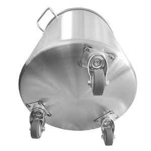 <b>Large</b> Capacity 50L/75L/100L Eco-Friendly Stainless Steel Mobile Trash Can with Rolling Lid for Kitchen Use Indoor/Outdoor - Product Image 3