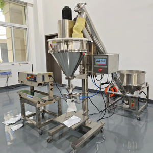 Vul <span class=keywords><strong>Auto</strong></span> 5-5000G <span class=keywords><strong>Semi</strong></span>-Automatische Tarwe Bananenmeel Vijzel Vulmachine - Product Image 1