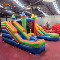 WINSUN Trampoline Gonflable Éducatif avec Toboggan en PVC pour Centres Commerciaux et Jardins
