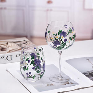 أكواب زجاجية بتصميم زهور عصرية للاستخدام المنزلي، تشمل كؤوس النبيذ وأكواب العصير وأكواب الزهور الزجاجية الشهيرة على شكل بيضة. - Product Image 2