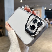 Coque de téléphone en métal pour objectif d'appareil photo iPhone 18 Pro Max, compatible avec les modèles 17, 16 Plus, 12, 13, 15, avec protection en verre trempé transparent et coque rigide.