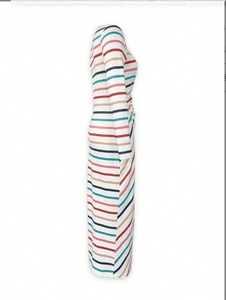 Robe décontractée plissée à manches longues imprimée à la mode pour femmes - Product Image 5