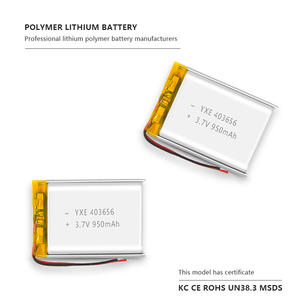 3.7V/950mah kleine Lithium-Ionen-Batterien des OEM/ODM-Lieferanten Mehrere Modelle wiederauf ladbar 403656 - Product Image 5