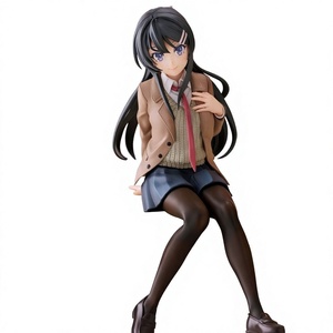 Figura Decorativa de PVC de la Colegiala <span class=keywords><strong>Sakurajima</strong></span> en Uniforme de Invierno, Posición Sentada, Estilo Juvenil - Product Image 1