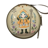 Pochette de rangement catholique pour chapelet, étui à fermeture éclair pour bijoux, pendentifs et pièces de monnaie, cadeau de fête, sac à dos de dessin animé