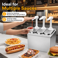 COOKAID Distributeur de sauce commercial à pression manuelle en acier inoxydable, pompe à sauce chauffante pour fromage, alimentation à température constante 1