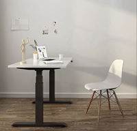 Bureau debout électrique moderne réglable en hauteur, cadre métallique de qualité commerciale, convertible et extensible